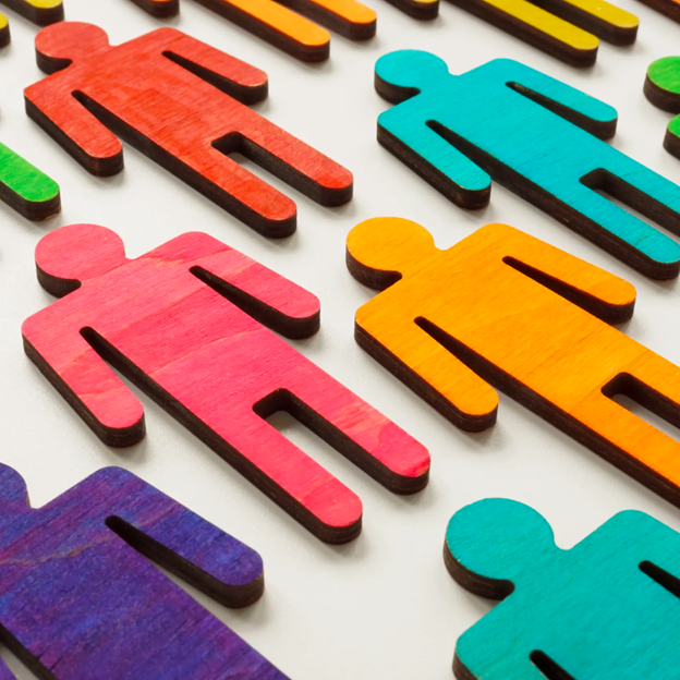 People icons in all different colors